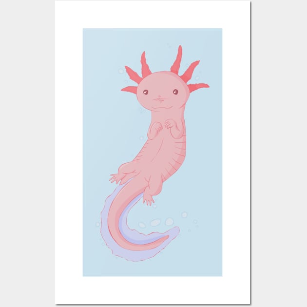 Axolotl Wall Art by Matex135